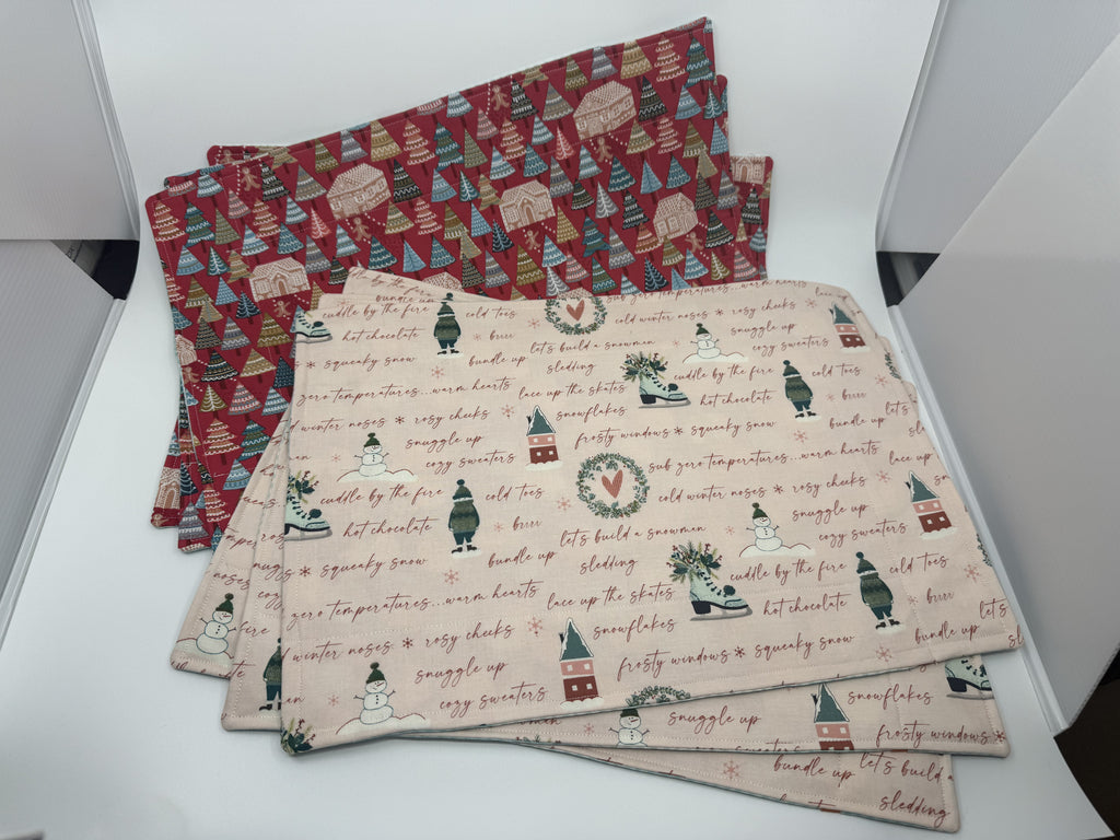 Set of 4 Reversible Placemats