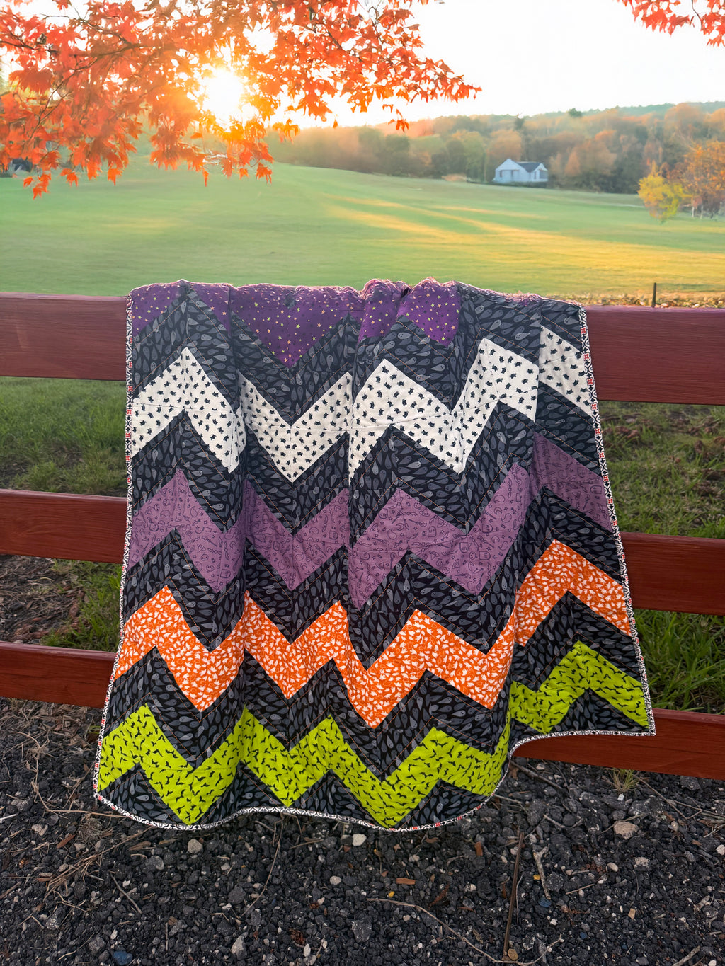 Lights Out Chevron Quilt
