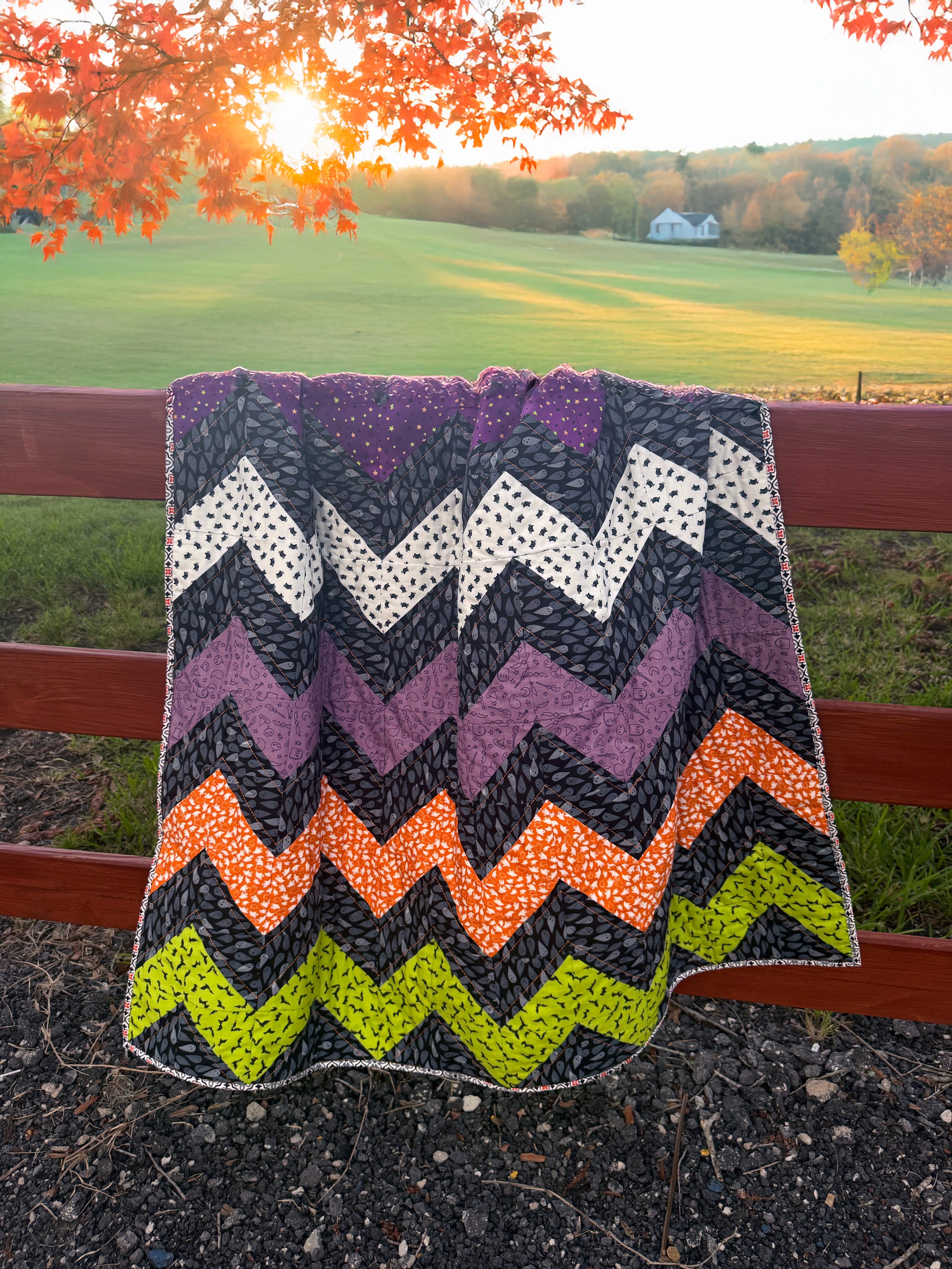 Lights Out Chevron Quilt